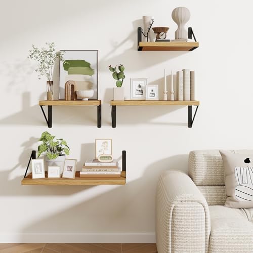 Deep Wall Shelves 40"W x 12"D Engineered Wood Floating Shelves - Image 7