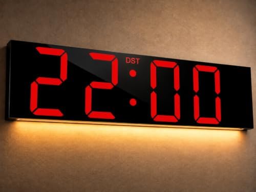 JALL 22" Extra Large Digital Wall Clock, Giant LED Display by JALL