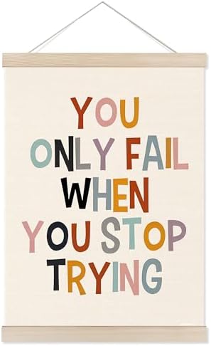 Welshower Boho Inspirational Poster Hanger Frame, You Only Fall When You Stop by Unknown