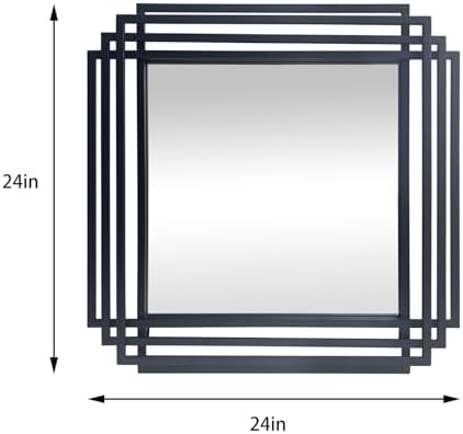 24"x24" Square Decorative Wall Mirror - Image 5