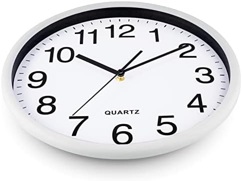 Bernhard Products White Wall Clocks Large 13 Inch, Silent Non Ticking 2 Pack - Image 4