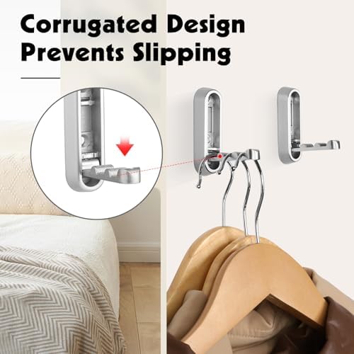 Folding Wall Hooks, 2 Pack, Zinc Alloy, Heavy Duty Coat Hooks - Image 6