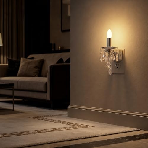 Briignite Chandelier Night Lights Plug into Wall, Dusk to Dawn Sensor - Image 4