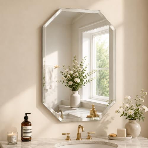 Silver Wall Mirror-Beveled Edge Frameless 24X36inch Rectangle Mirrors - Image 4
