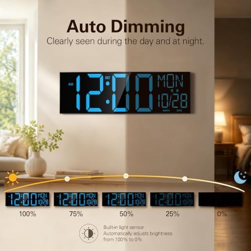 JALL 30" Extra Large Digital Wall Clock - Image 5