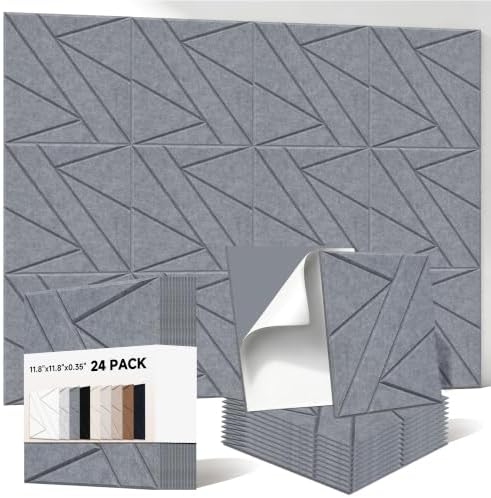 Acoustic Panels, 24 Pack Sound Proof Foam Panels by AUTORIFIC