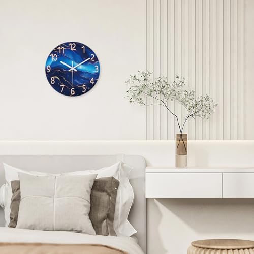 Glass Wall Clocks Battery Operated 14 Inch - Image 2