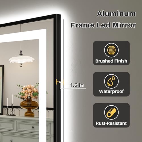 44x30 Inch LED Bathroom Mirror - Image 6