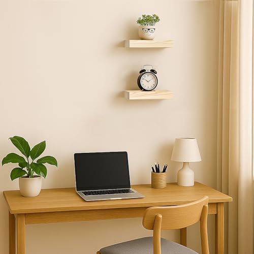 BGMG Small Wood Floating Shelves, 8 inch, Unfinished - Image 2