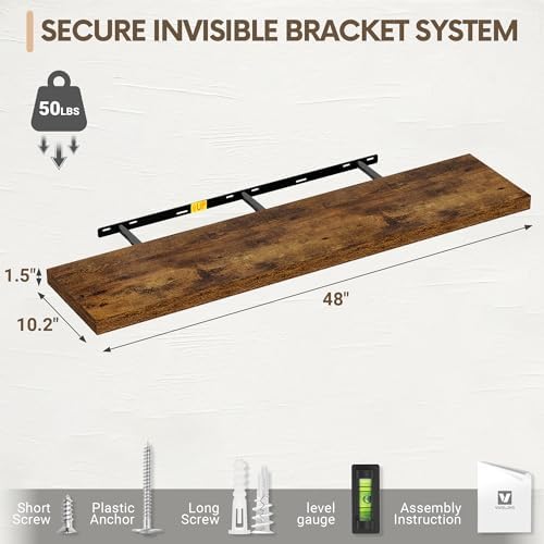 Vivelove 10 Inch Deep Floating Shelves - Image 3