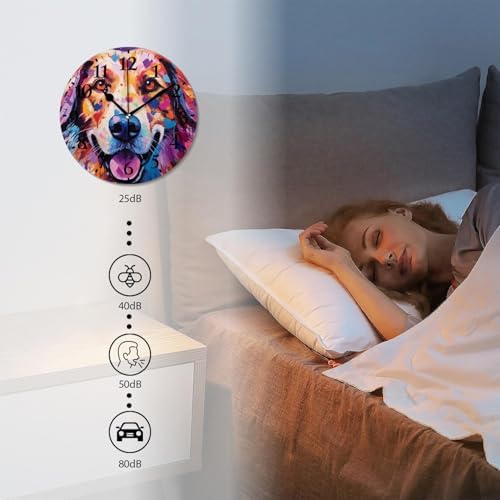 Round Analog Wall Clocks Non-Ticking Silent Clock Battery Operated Clcoks - Image 4