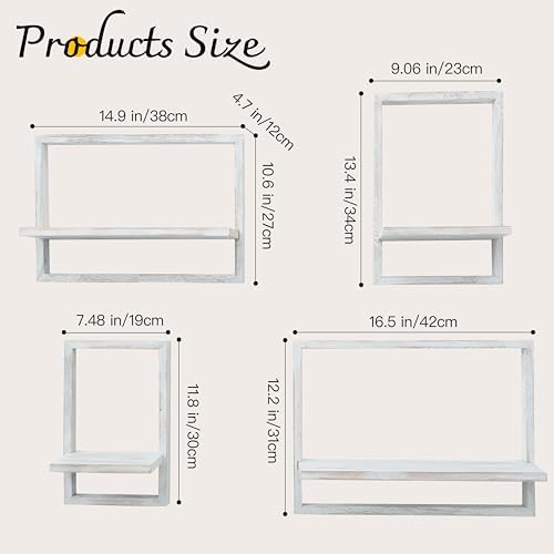 Floating Shelves for Wall, Decorative Wall Shelves, Plants Shelf Framed - Image 3
