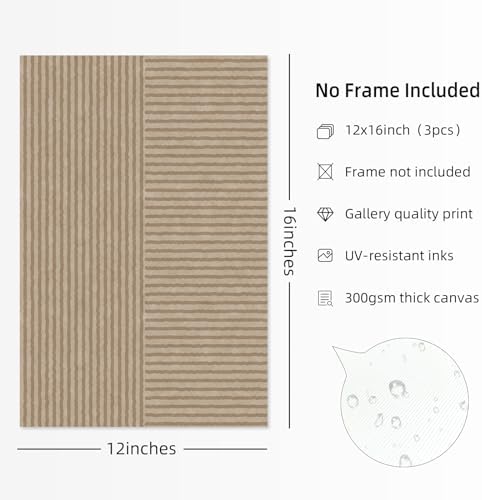 Boho Modern Wall Art Pictures Neutral Abstract Canvas Wall Decor Minimalist - Image 2