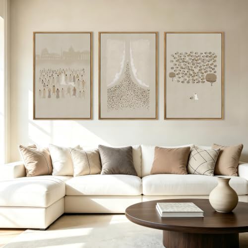 BINCUE Extra Large Jesus Wall Art Framed Jesus and Lamb Wall Painting - Image 3