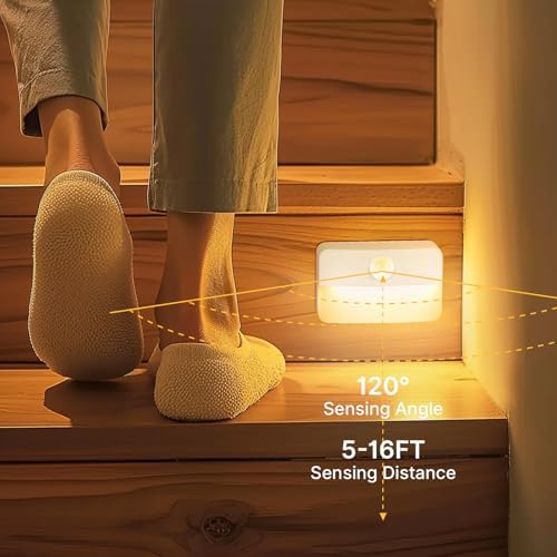 16 Pack Motion Sensor Stair Light Indoor, Battery Operated Night Lights - Image 2
