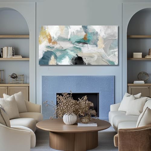 SOUGUAN Canvas Wall Art for Living Room Abstract Pictures Green Wall Decor Home - Image 5