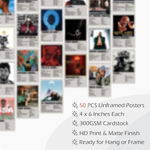 KINYEYE Rappers Album Cover Posters, Retro Rappers Music Posters Wall Collage - Image 4