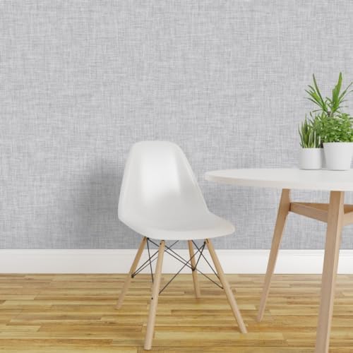 Spoonflower Cloud Gray Faux Pre-Pasted Removable Wallpaper - Image 3