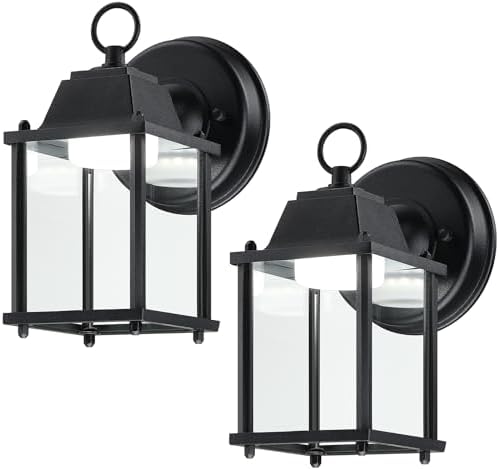 LIT-PaTH Outdoor Wall Light Fixture, LED 5000K, 2 Pack by LIT-PaTH