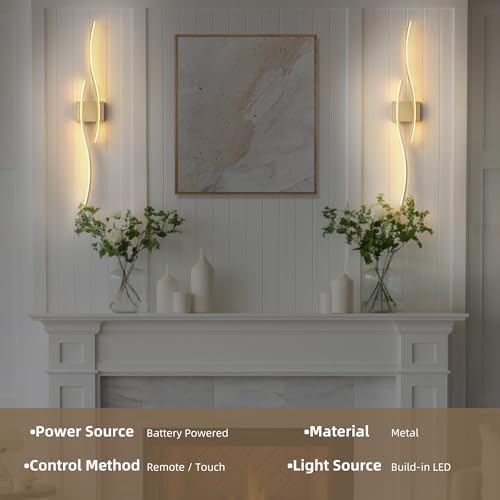 Wireless Wall Sconces Set of Two - Image 6