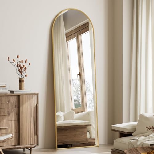 Koonmi 21"x56" Arched Full Length Mirror, Standing Hanging or Leaning - Image 4
