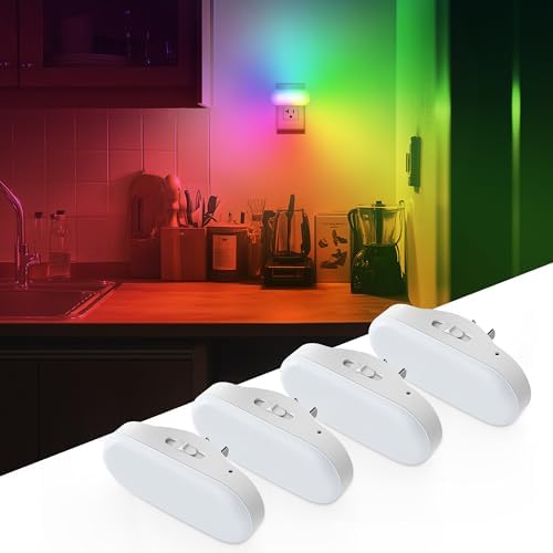 DORESshop RGB Night Lights Plug into Wall, Dusk to Dawn Color Changing by DORESshop