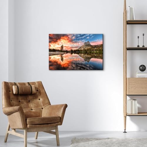 Nature Cathedral Lake Wall Art for Kitchen Wall Decor Mountain Forest Wall - Image 2