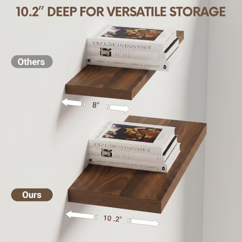 Vivelove 10 in Deep Floating Shelves 16” Set of 2 - Image 4