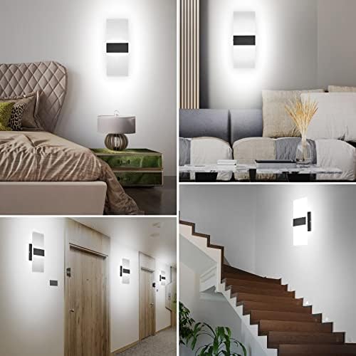 TRLIFE Dimmable Wall Sconces, Modern Wall Sconces Set of 2 Hardwired Wall - Image 3