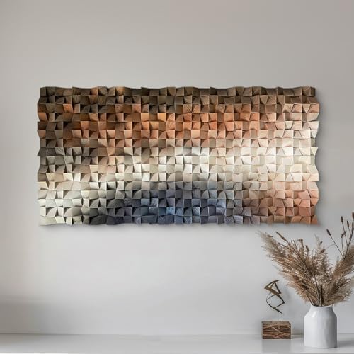 LIUZEYUE Large Pine Block Wall Art Featuring Deep Faceted Texture - Image 7