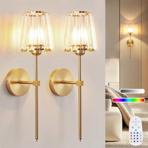 Set of 2 Rechargeable Wall Sconces by XIEYOR
