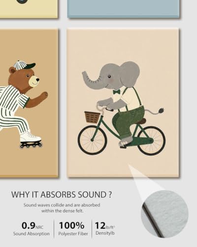 VIYYIEA Acoustic Art Wall Panel, Cute Animal Sound Absorbing Board - Image 7