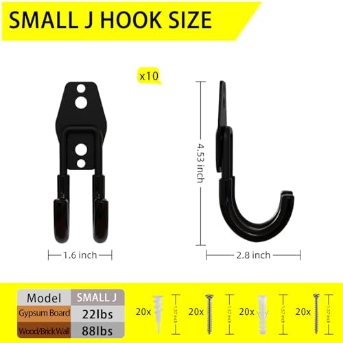 10 Pack Garage Hooks Heavy Duty - Image 2