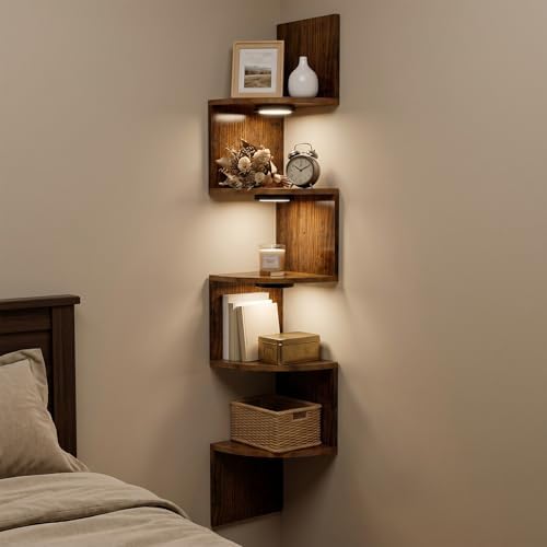 HAAYOT Corner Shelf Wall Mounted: 5-Tier Floating Shelves by HAAYOTSunglasses
