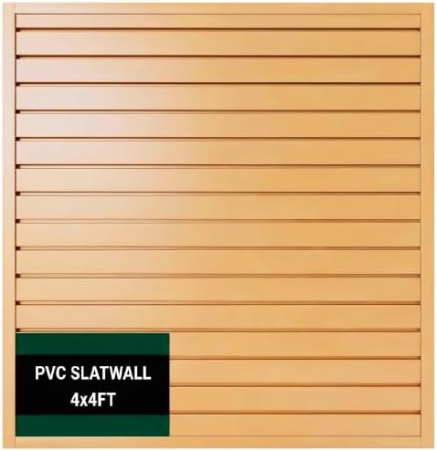 Slat Wall Paneling 4x4 ft Garage Organizer Storage Systems, Heavy Duty PVC by VDTEB