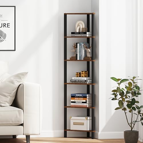 TUTOTAK Corner Shelf, 6-Tier Corner Bookshelf - Image 6