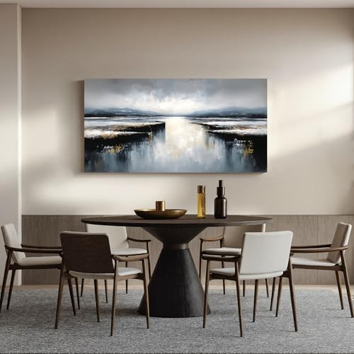 I@U Modern Black And Gold Wall Art Decor Abstract Artwork - Image 6