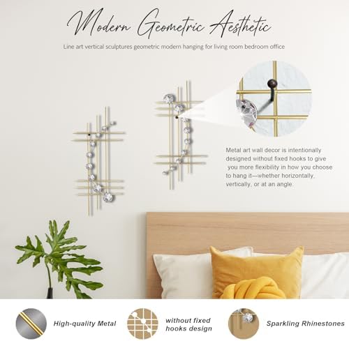 ZEXUIRU 2 Pcs Abstract Metal Art - Image 4