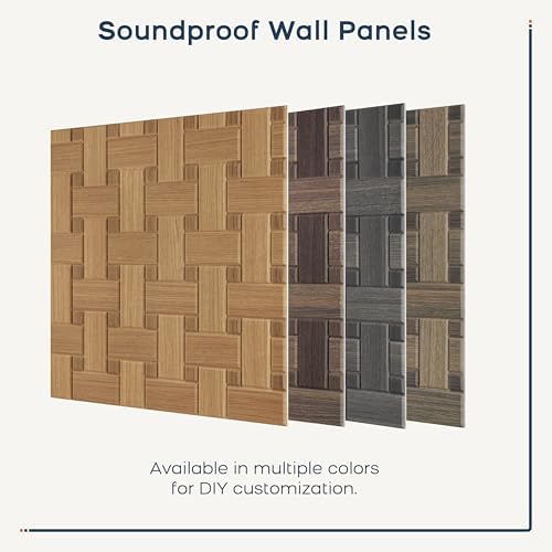 BUBOS 6 Pack Wood Wall Panel, 23.6"x23.6" Peel and Stick Faux Acousitc Panel - Image 7