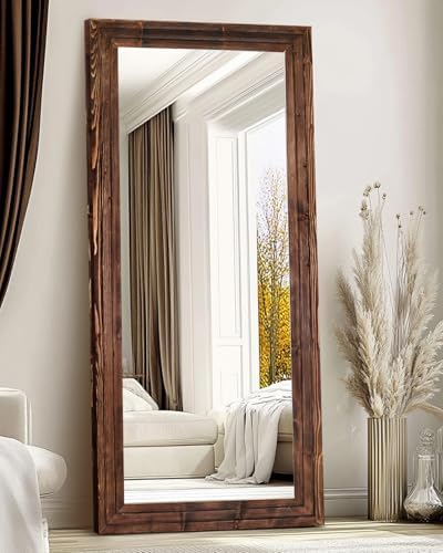 71x30in Full Length Mirror, 3-Tier Stepped Solid Wood Frame by ABSWHLM