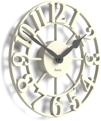 JONES CLOCKS® Lighthouse wall Clock | Sculptural Skeleton Clock | Cream - Image 2