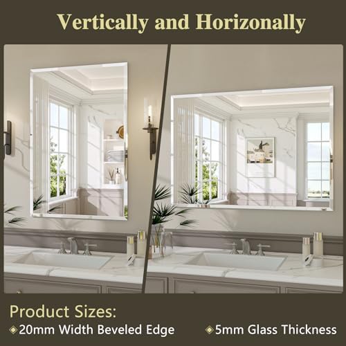 Frameless Bathroom Mirror - Image 4