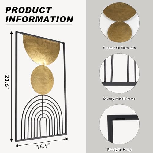 Abstract Geometric Wall Decor Set, 2 Piece Framed Modern Wall Sculpture - Image 2
