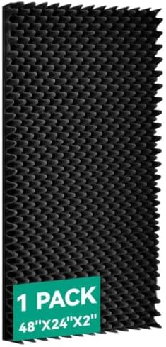 1 Pcs Sound Proof Foam Panels |48"×24"×2" Quick-Recovery Soundproof Wall Panels by GeynnpleSoundproofBoards