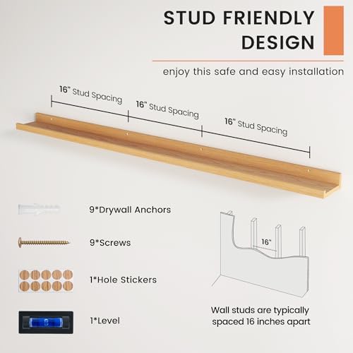 Picture Ledge Shelf, Long Floating Shelves - Image 5