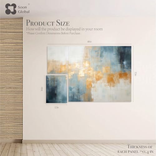 Soon Global Acoustic Wall Panels, Art Acoustic Panels, Teal Aura - Image 2