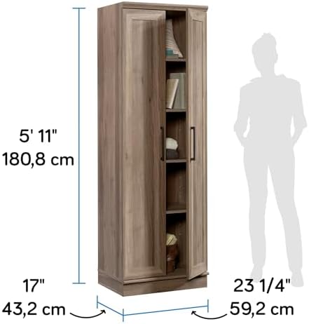 Sauder HomePlus Storage Cabinet/ pantry cabinets, Salt Oak finish - Image 3