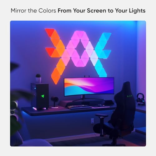 Nanoleaf Triangle Lights, Smart RGBW LED Wall Light Panels, 3 PK - Image 5