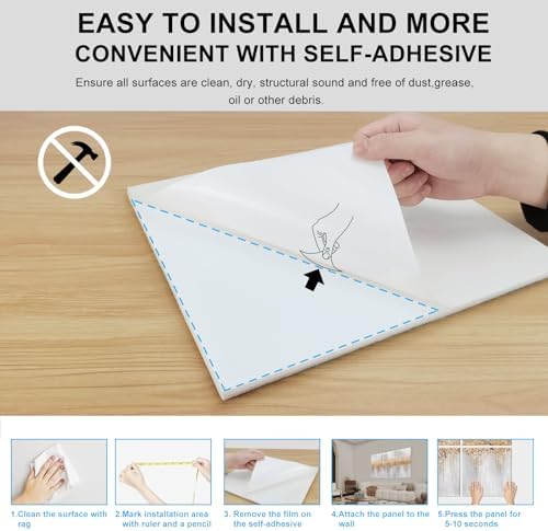 JBER Art Acoustic Panels 72" x 48", The Golden Shore - Image 5