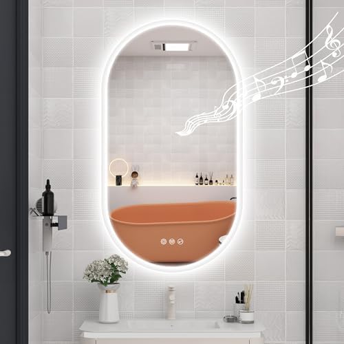 STARLEAD 36"x20" Oval LED Bathroom Mirror by STARLEAD